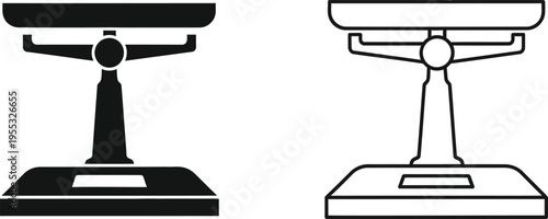 Balance scales comparison Vector