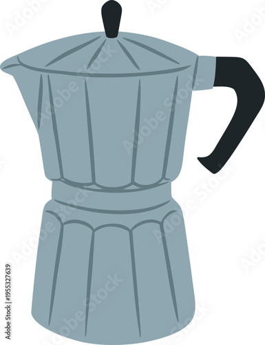 Coffee kettle flat vector icon, teapot, kitchen utensil for making a hot drink, household equipment isolated