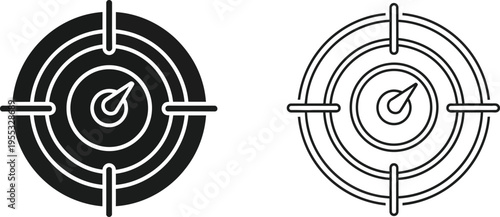 Target practice bullseye icons Vector