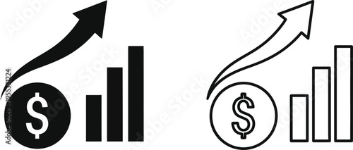 Financial growth and investment Vector