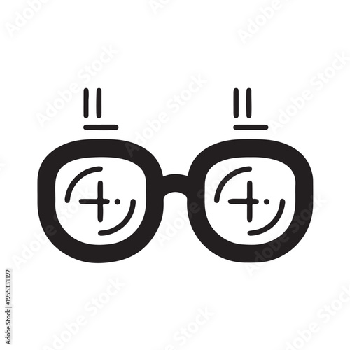 Binoculars icon simple vector design, optical instrument for observing distant objects