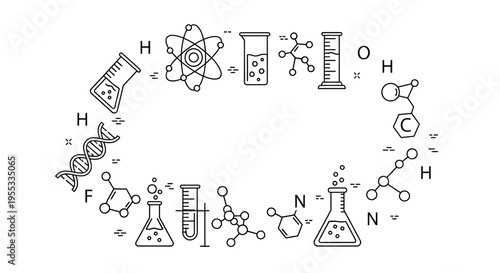 Circular Laboratory Equipment and Molecular Structure