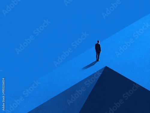 business ethical decision on a blue background