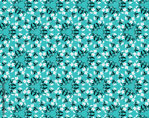 Rustic women's dress fabric with small, colorful floral patterns Suitable for quilting and patchwork, perfect for spring or summer For textiles, wallpaper, wrapping paper