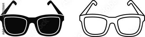 Sunglasses and eyeglasses Vector