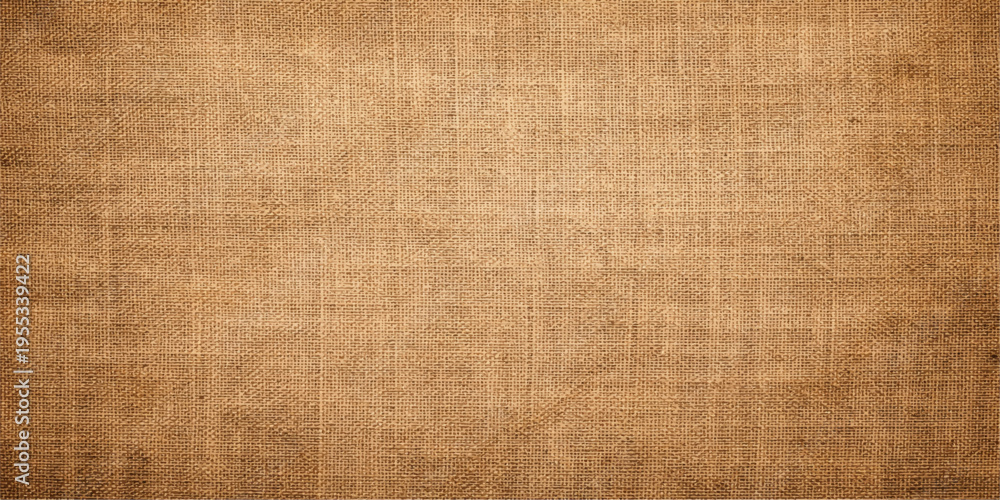 Fototapeta premium Old paper and vintage wood textures blend with rough burlap and natural linen textiles to create a grungy brown canvas backdrop featuring a blank aged pattern on a weathered organic surface