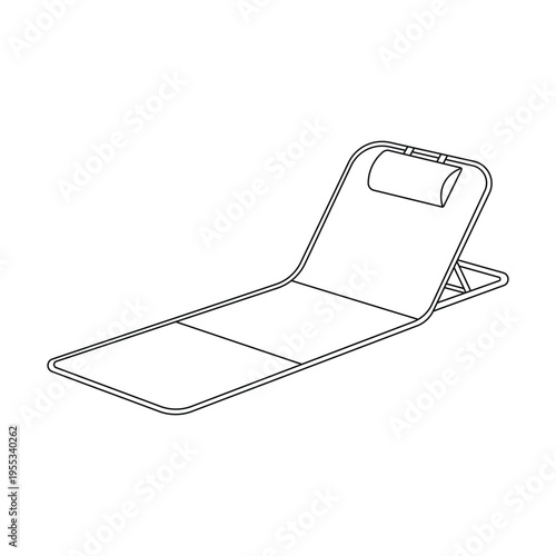 Hand drawn kids drawing vector illustration design foldable mattress cartoon isolated