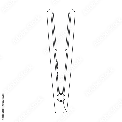 Hand drawn kids drawing vector illustration design hair straightener cartoon isolated