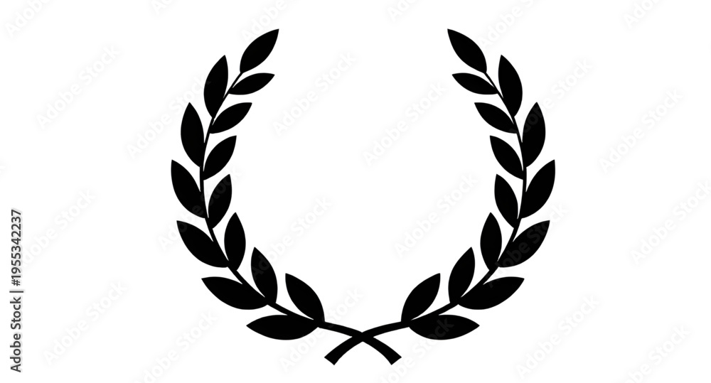Obraz premium laurel, laurelwreath, wreath, leaf, leaves, branch, branches, foliage, botanical, plant, nature, olive, olivebranch, victory, award, honor, success, achievement, winner, champion, emblem, badge, crest