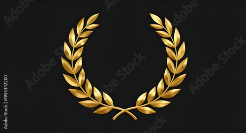 laurel, gold, wreath, golden, leaf, leaves, branch, branches, foliage, botanical, plant, olive, olivebranch, victory, award, honor, success, achievement, winner, champion, emblem, badge, crest, symbol