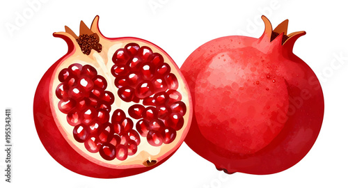 fruit, pomegranate, red, fresh, juicy, seeds, arils, sweet, healthy, nutrition, organic, natural, food, ingredient, diet, vegan, vegetarian, antioxidant, vitamin, ripe, tropical, harvest, farm, agricu