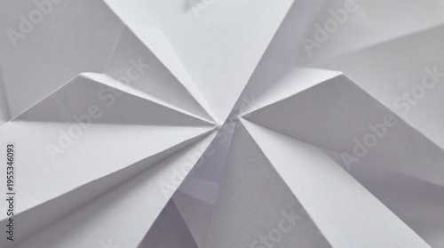 Tableau sur toile Abstract white paper folding creates a fascinating geometric pattern and texture in a close-up photograph
