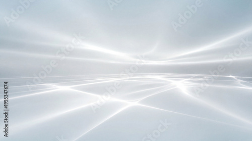 Obraz na plátne A captivating abstract background with illuminated, glowing lines forming a futuristic grid on a bright