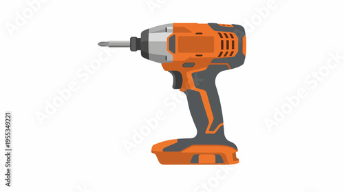 A modern electric impact driver designed with a bold orange and grey color scheme, perfect for construction projects and highlighting the advancements in tool design and functionality.