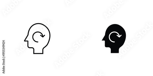 Memory recall icon graphic design vector symbols. Best for Graphics