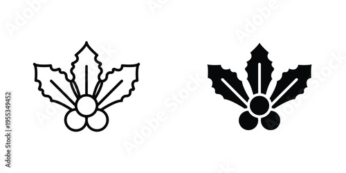 Mistletoe icon graphic design vector symbols. Best for Graphics