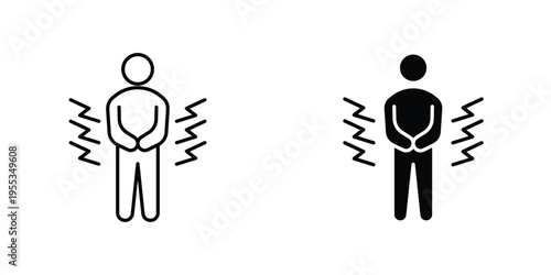 Muscle pain icon graphic design vector symbols. Best for Graphics