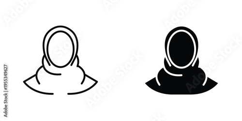 Muslim women icon graphic design vector symbols. Best for Graphics