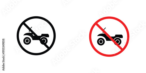 No all terrain vehicle signs graphic design vector symbols. Best for Graphics