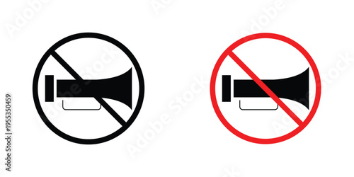 No horn signs graphic design vector symbols. Best for Graphics