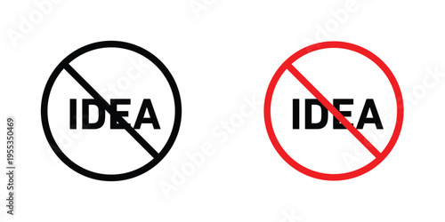 Free Download No Idea signs graphic design vector symbols. Best for Graphics - GFXLoad