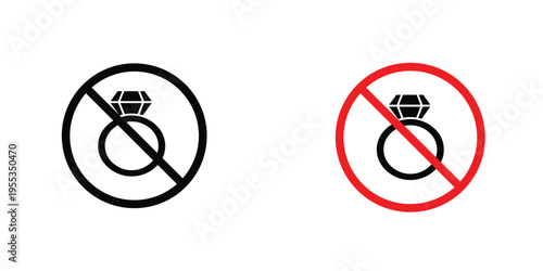 Free Download No jewelry signs graphic design vector symbols. Best for Graphics - GFXLoad