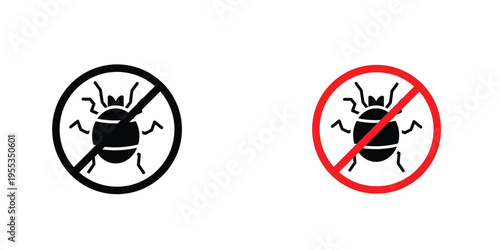 No parasitic insects signs graphic design vector symbols. Best for Graphics