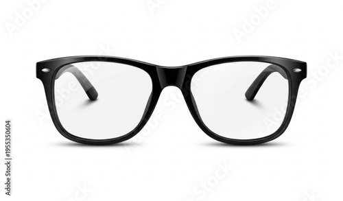 Black Plastic Eyeglasses Front Frame Without Temples Vector Illustration