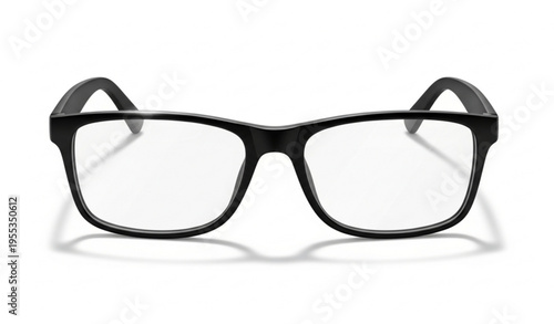 Black Plastic Eyeglasses Front Frame Without Temples Vector Illustration