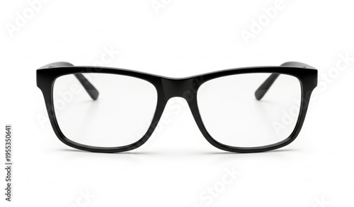 Black Plastic Eyeglasses Front Frame Without Temples Vector Illustration