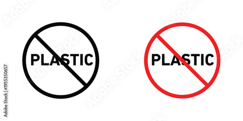 Free Download No plastic signs graphic design vector symbols. Best for Graphics - GFXLoad