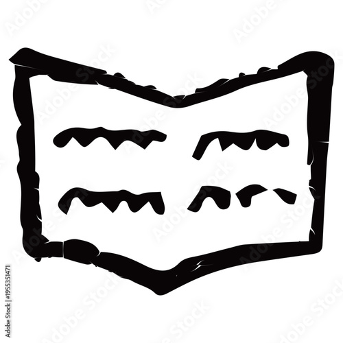 行事予定メモのアイコン 幼稚園HPのためのベクターラインアイコン