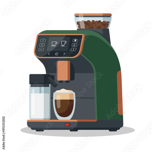 A sleek and modern espresso machine stands ready for brewing, symbolizing the art of coffee making and the passion behind enjoying quality beverages at home.