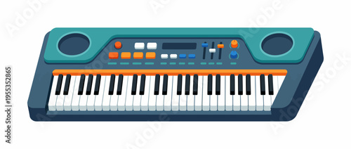 A sleek and stylish keyboard synthesizer designed with modern features, ideal for both music production and creative expression in the contemporary music scene.