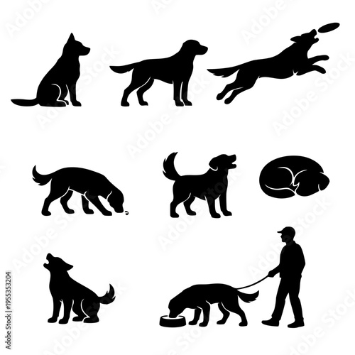 dog silhouette vector