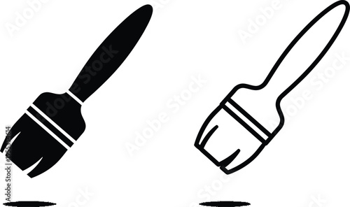 Paintbrushes art creative tools Vector