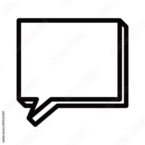 立体的な四角い吹き出し