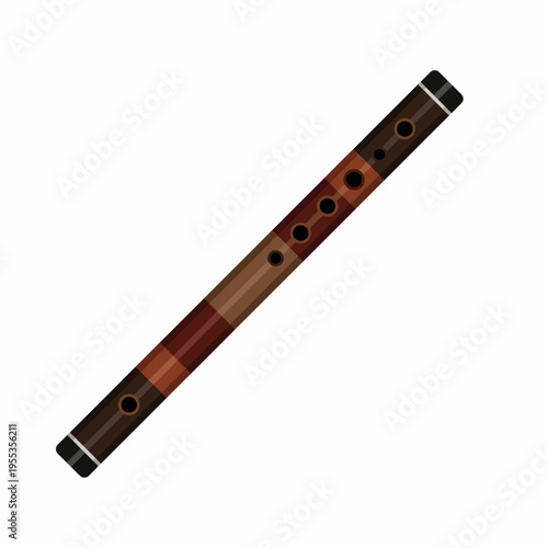 A beautifully crafted wooden flute presented with intricate details, showcasing the artistry and skill involved in creating musical instruments for musicians.