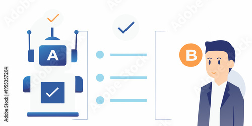 Human and robot collaboration ai assisting a professional with tasks