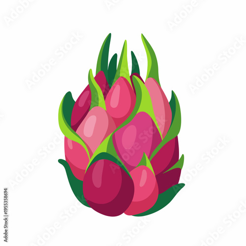 A striking illustration of a dragon fruit, showcasing its vibrant colors and unique shape, symbolizing tropical indulgence and the appeal of exotic fruits in healthy living.