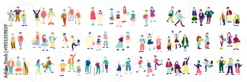 背景用人物のセット