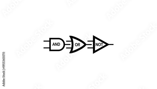 Boolean algebra, black isolated silhouette
