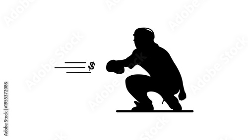 chance to capitalize, black isolated silhouette