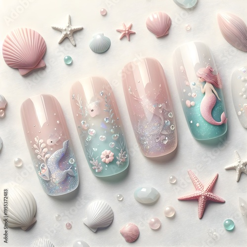 Mermaid Ocean Nails
