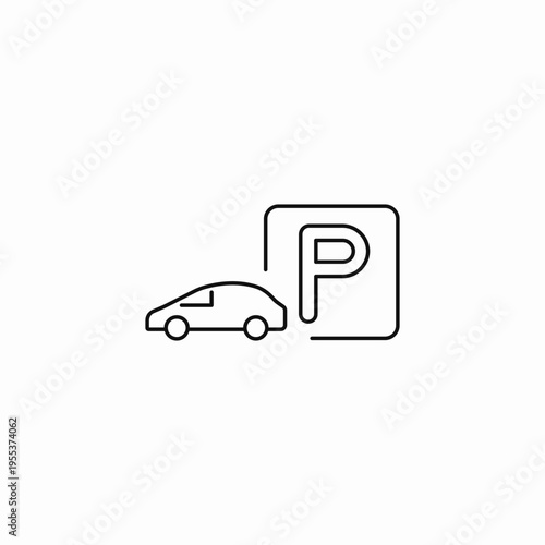 car parking sign icon sign vector