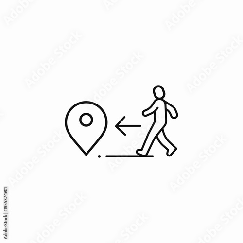 person finds location icon sign vector