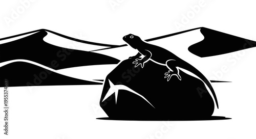 Lizard on a Rock Formation.