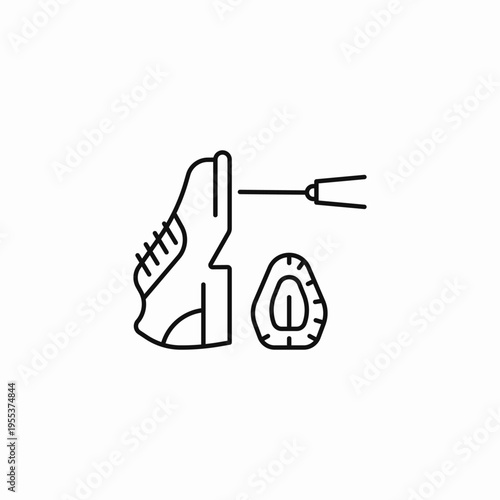 shoe repair sole icon sign vector