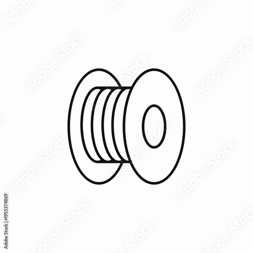 spool thread reel icon sign vector