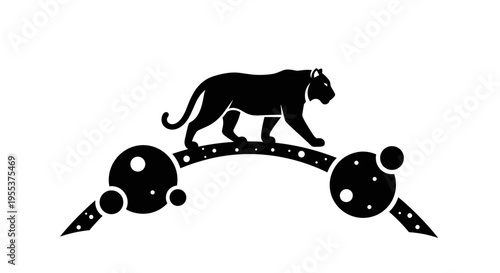 Panther on a Decorative Arch.